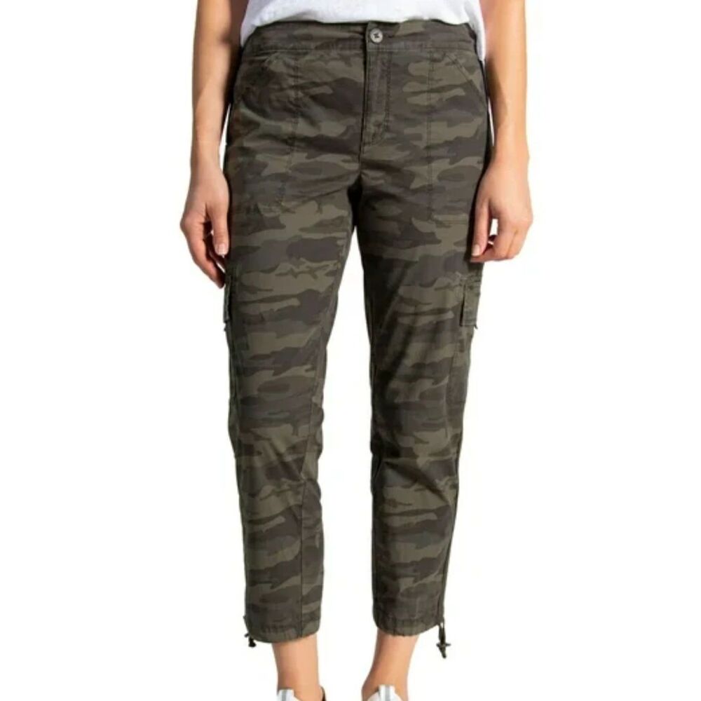 Sanctuary Scout Poplin Cargo Crop Pant Medium Camouflage Outdoor